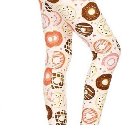 Women's Ultra Soft High Waist Fashion Leggings Donut Affair One Size T17