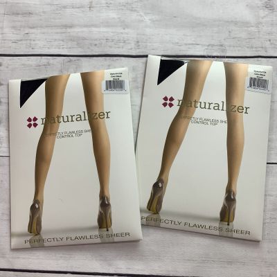 Naturalizer tights pantyhose Perfectly flawless sheer control top Black stocking