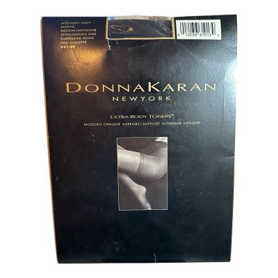 Donna Karan Modern Opaque Navy One Pair Pantyhose Ultra Body Toner Medium