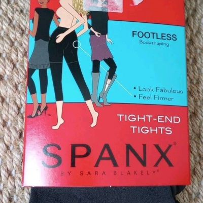 Spanx by Sara Blakely Tight-End Footless Bodyshaping Tights Charcoal Size:D NWT
