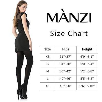 MANZI Women's 2-6 Pairs Opaque Control-Top Tights 70 Denier