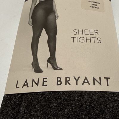 Lane Bryant Black Control Top Shimmer Sheer Smoothing Tights Sz. E/F Fits 24/26
