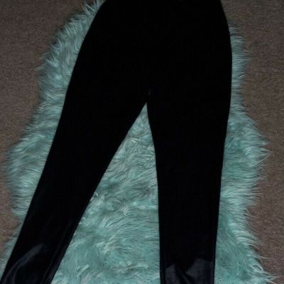 Fashion Nova Womens Faux Leather Tummy Tuck Pull On Black Skinny Leggings Size M