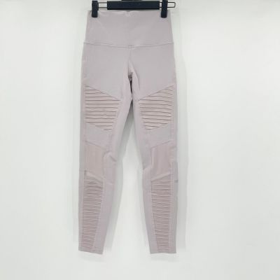 Alo Yoga Women's Pink Purple Yoga Workout Moto Athletic Leggings Size S