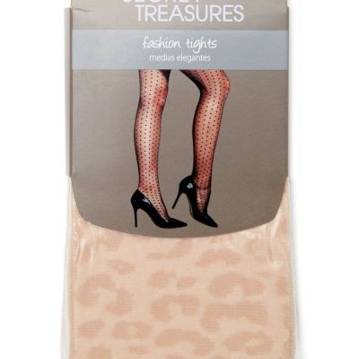 Secret Treasures Women's Fashion Tights Nude Leopard Pattern Size 3