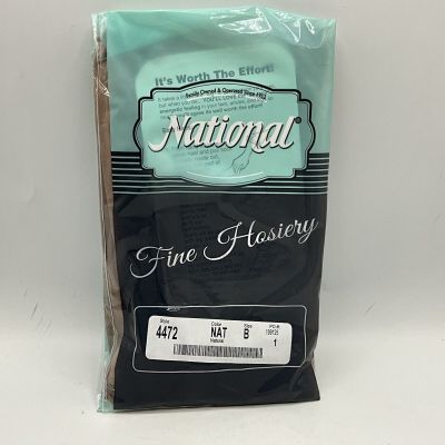 National Fine Hosiery Stocking Color Natural Size B Style 4472