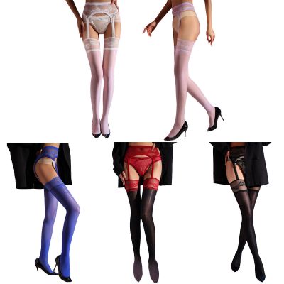 US Womens Stockings See Through Tights Tempting Pantyhose Lace Clubwear Glossy
