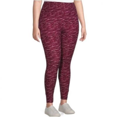 Terra Sky Women's Plus Size 2X Knit High Rise Sueded Ankle Length Leggings