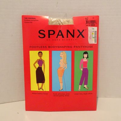 Spanx Footless Bodyshaping Control Top Pantyhose Nude  Size D NEW