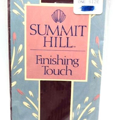 Vintage SUMMIT HILL Sandal Toe Knee Hi Stockings Bordeaux Burgundy Unopened NOS
