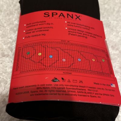 Spanx Bodyshaping Tight End Tights Bittersweet Patterned Size D