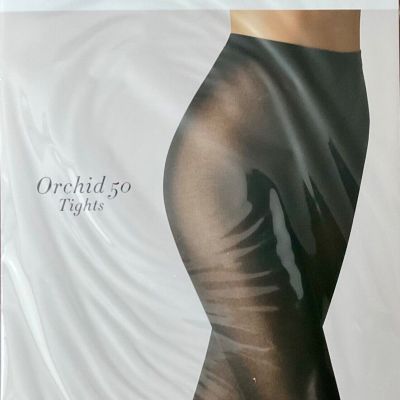 WOLFORD Black Orchid 50 Tights Size M Medium