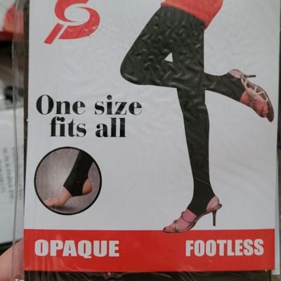 2 pk Opaque Footless Tights one size 100-165 lb