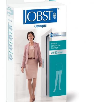Jobst Womens Petite Opaque Compression Thigh Stockings 20-30 mmhg Supports Silic