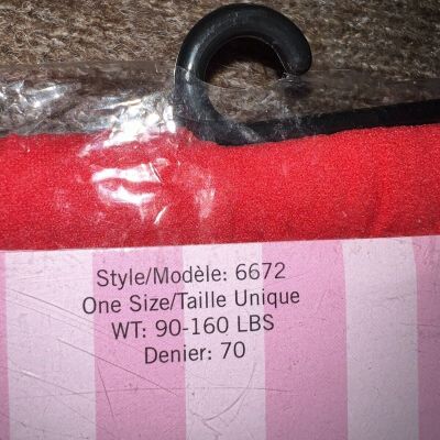 Leg Avenue Red Opaque Nylon Thigh High Stockings / One Size / (Denier 70) *NEW*