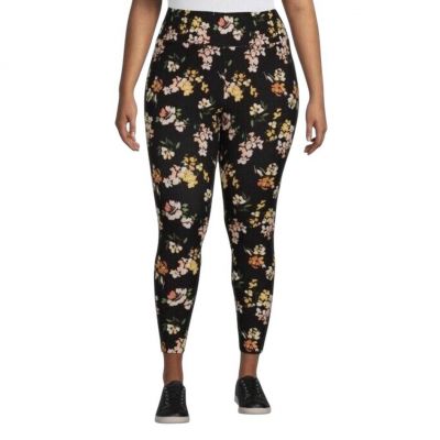 Women’s Terra & Sky Floral Print Leggings Size 0X (14W) NEW