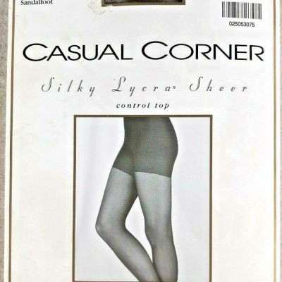 Pantyhose Casual Corner Silky Lycra Sheer Control Top Misty Taupe Size B