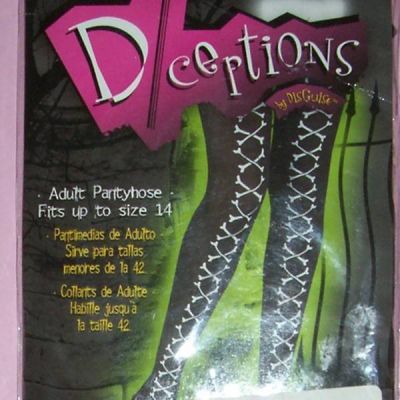 Adult Crossbone Pattern Halloween Costume Tights One size fits up to 14