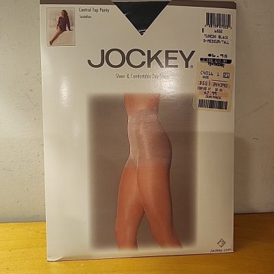 Jockey Control Top Pantyhose Size D Tuxedo Black New Style: 6522A