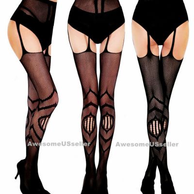 Women Stockings Pantyhose Tights Nylon Hold Up New Lace Sheer Socks Plus Size