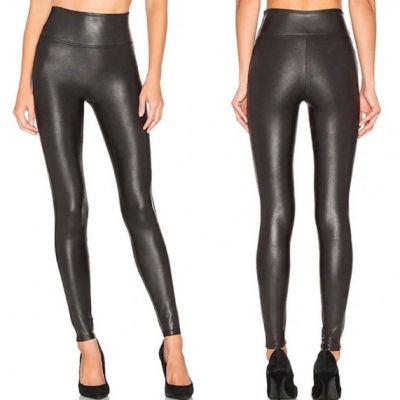 Spanx Size XS Faux Leather Leggings Shaping Black