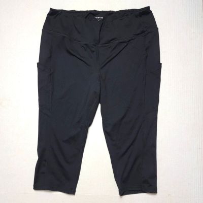 Torrid Active Black Crop Leggings with Pockets SZ 3