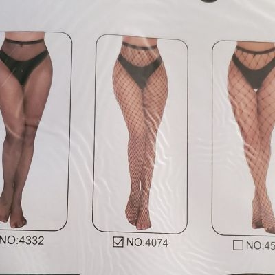 3 Pairs High Waist Tights Fishnet Stockings Thigh High Pantyhose Size 4-12