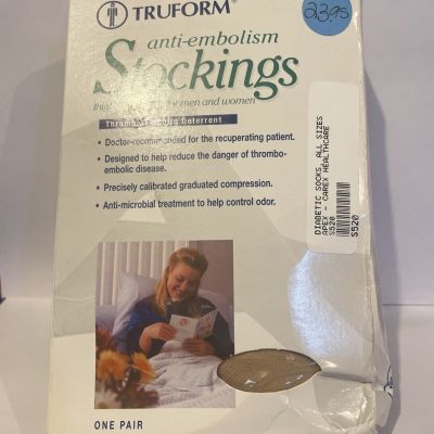 Truform Anti-Embolism Stockings Thigh High 10-20 mmHg S Beige