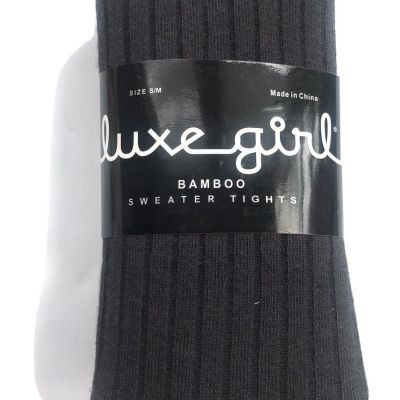 Luxe Girl Girls' Flat Knit S/M Opaque Warm Sweater Winter Footed Tight Stockings
