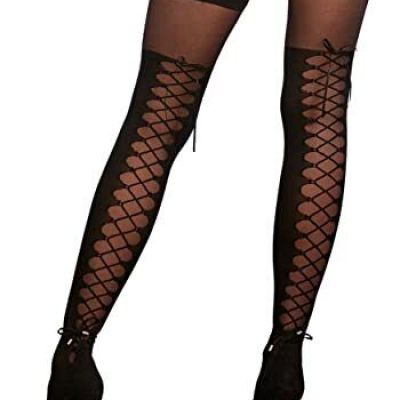 Dreamgirl Women’s Sheer Thigh High Pantyhose Hosiery Nylons Stockings with Co...