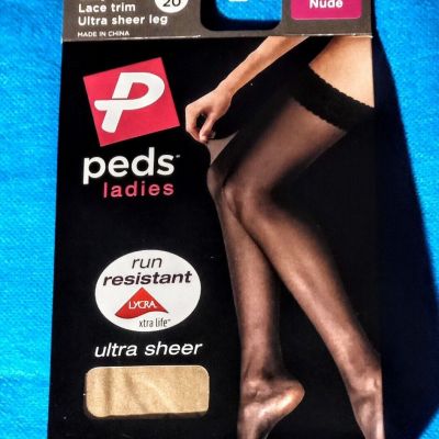 Peds Ladies THIGH HIGHS AB Nude/ Run Resistant/ Ultra Sheer/Weight (120-150 lbs)