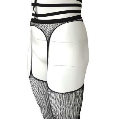KILLER LEGS Bra Cage Grid Body Garter Thigh High Stockings 818JT161Q Plus Size