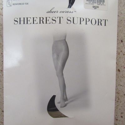 JC PENNEY SHEEREST SUPPORT OFF BLACK TIGHTS PANTYHOSE SIZE QUEEN TALL NEW SISSY