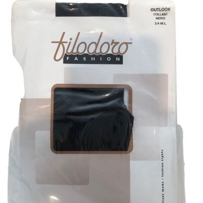 RARE European brand Filodoro fashion pantyhose tights Size M/L Color black