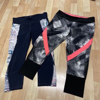 RBX GAP SIZE LARGE Soft Cropped Leggings Workout Yoga Pants Fitness Lot of 2