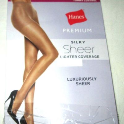 Hanes Premium Silky Sheer Lighter coverage-sz XXL-Nude-NIP-control top-20 denier