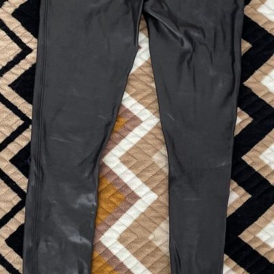 Spanx Faux Leather Leggings for Women In Black Size Small