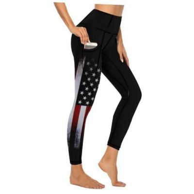 Women's Workout Leggings with Pockets - Thick, High-Waist, 4 Large Pattern-c14