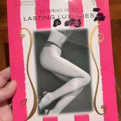Victoria's Secret Lasting Luxuries Control Top Pantyhose NAKED Small NEW NIP