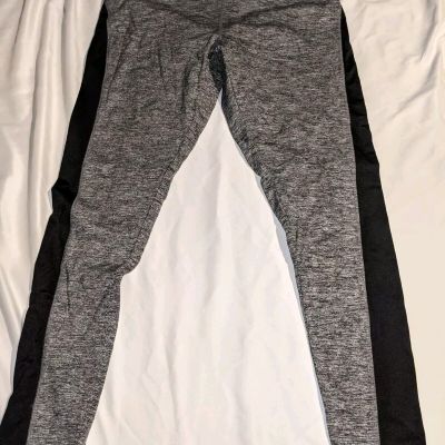 LuLaRoe Simply Comfortable Leggings Size 2XL Gray Black Polyester Spandex