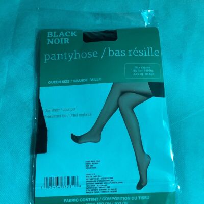 Pantyhose By Juncture For Women Queen Size Two Pairs Black