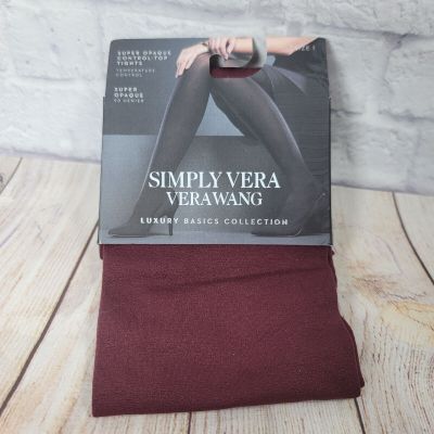 NEW Simply Vera Wang Size 1 PORT ROYAL Super Opaque Control Top LUXURY Tights