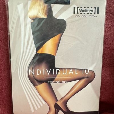Wolford NWT Black Individual 10 Control Top Tights Size M