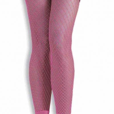 Neon Footless Fishnet Tights 80s Halloween Costume Accessory - Pink #6117