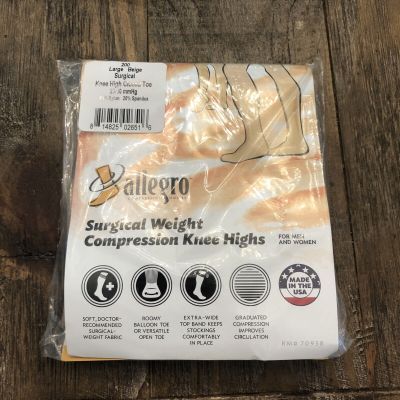 Allegro Surgical Weight Compression Knee High Large 200 Beige