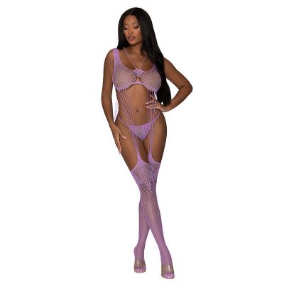 Magic Silk Seamless Fishnet Intimate Body Stocking & G-String Sexy Set One Size