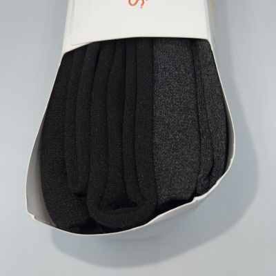 2pk Warners Blissful Bene Fleece Lined Black/Gray Footless Tights Size 2X/3X E11