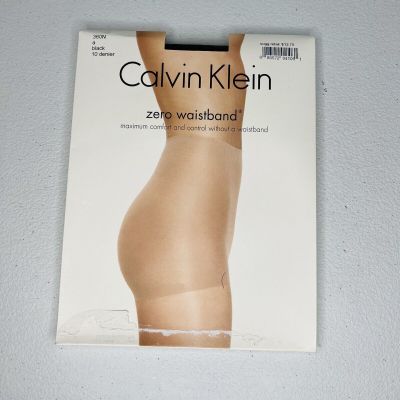 Calvin Klein Zero Waistband Tights Size A Black New 1 Pair Maximum Comfort