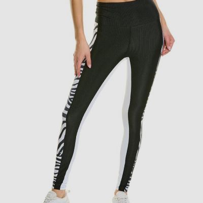 $118 Beach Riot Women's Black Plains Zebra Leggings Pants Size XL