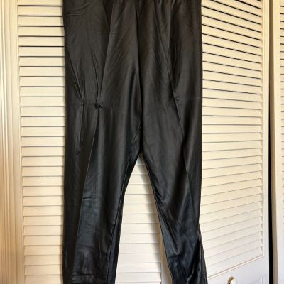 Shein Fit + Faux Leather Black Leggings Size 28 Worn Once!